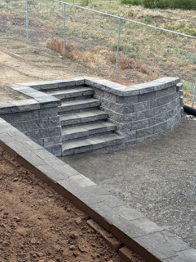 Stone landscape stairs Montrose CO